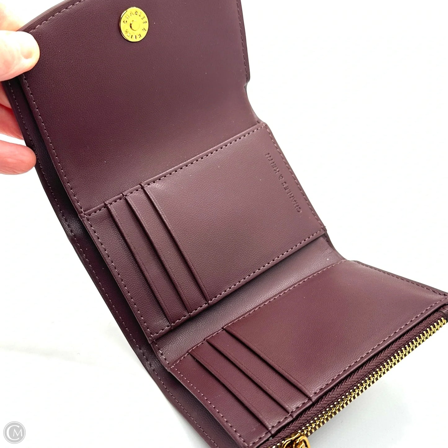 Wallet Leather By Charles & Keith, Size: Medium