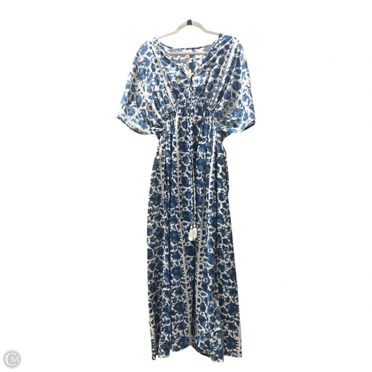 Dress Casual Midi By World Market In Blue & White, Size: L