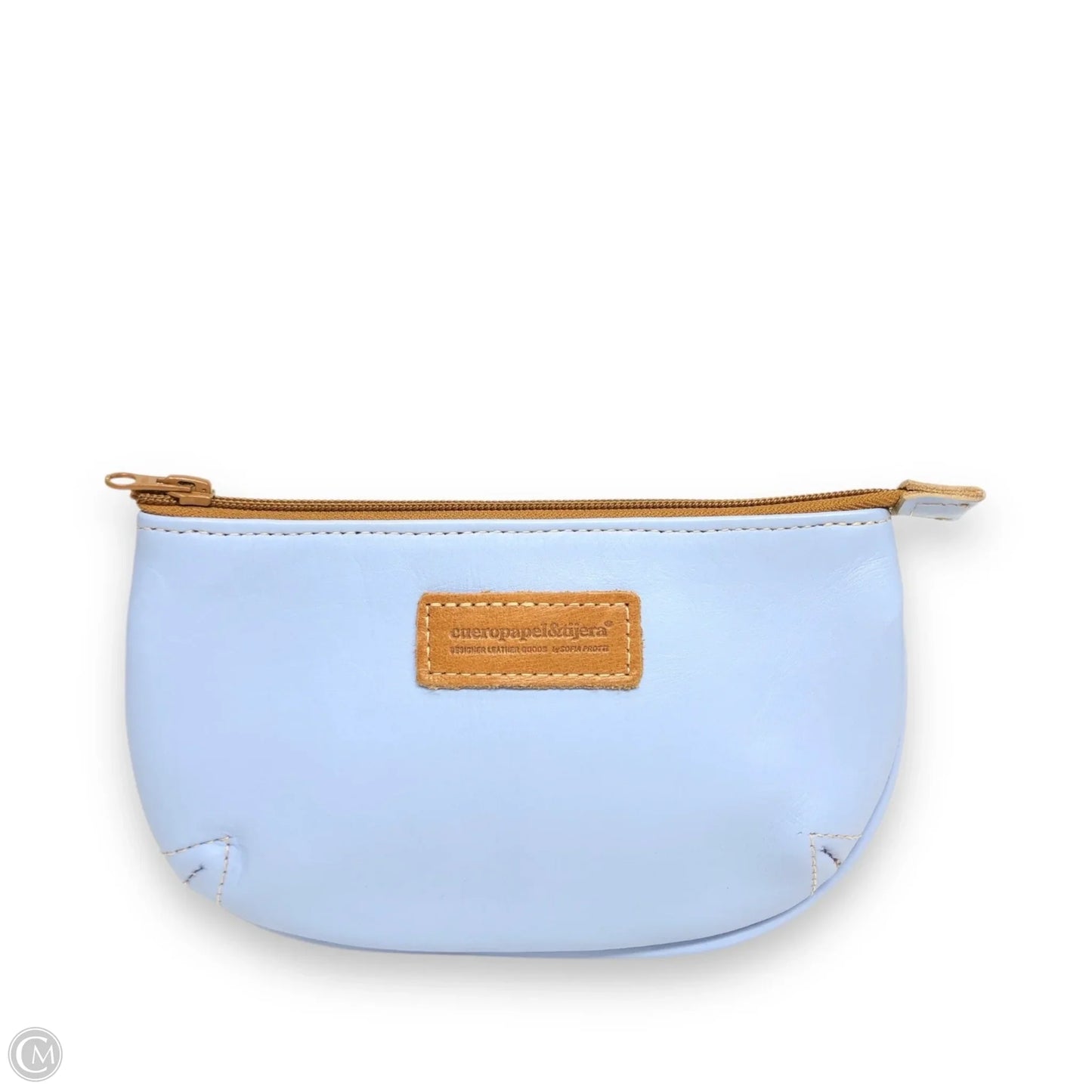 Makeup Bag Leather By Cmc, Size: Medium