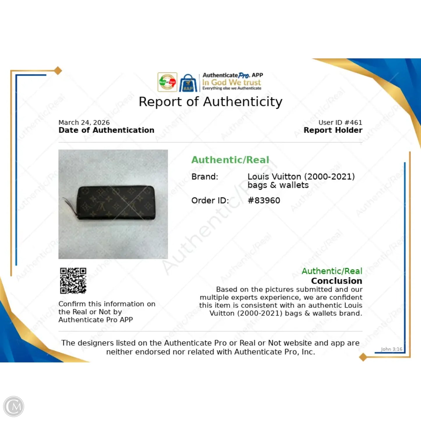 Wallet Luxury Designer By Louis Vuitton, Size: Medium