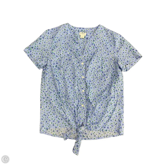 Top Short Sleeve By J. Crew In Blue & Green, Size: Xs