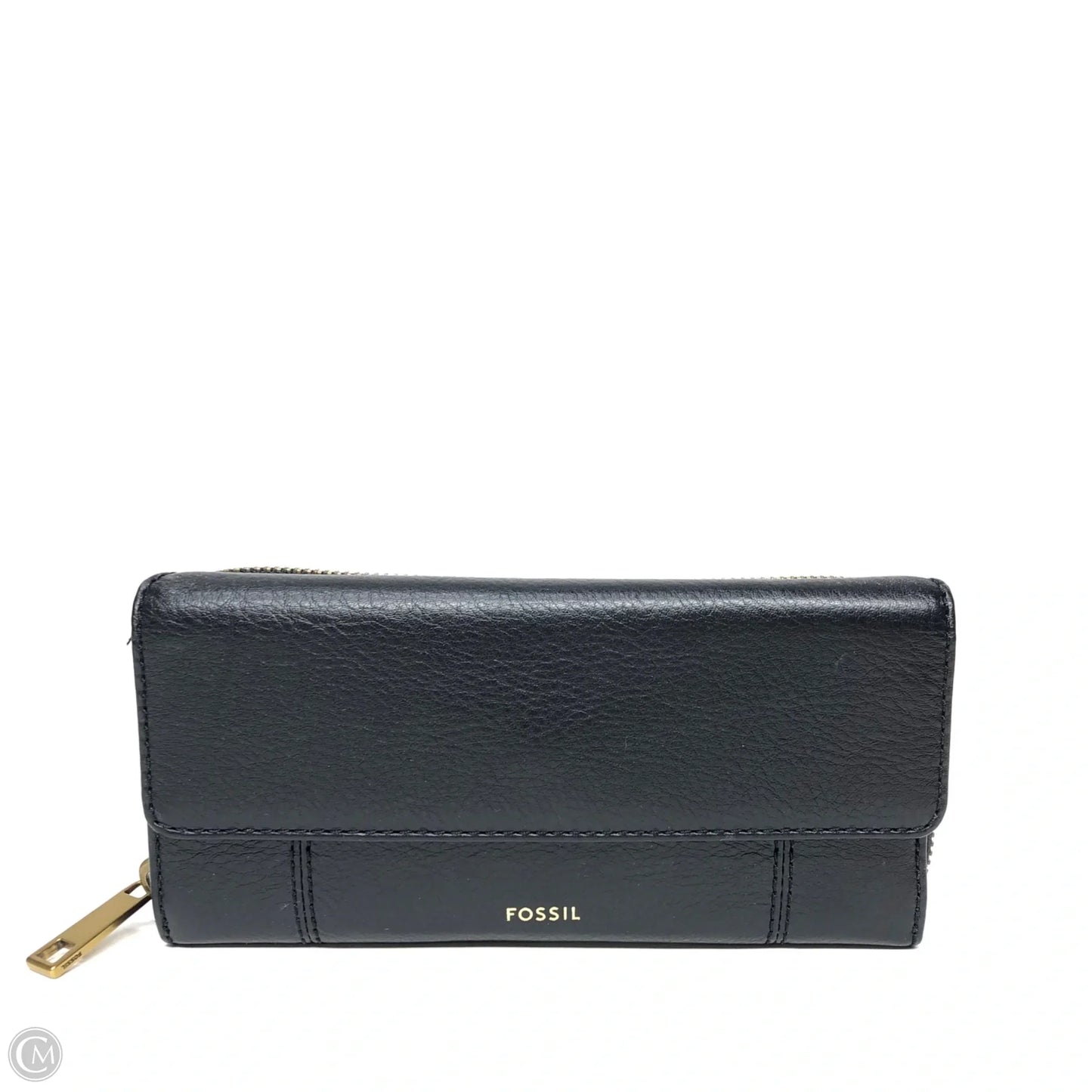 Wallet Leather By Fossil, Size: Large