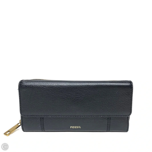 Wallet Leather By Fossil, Size: Large