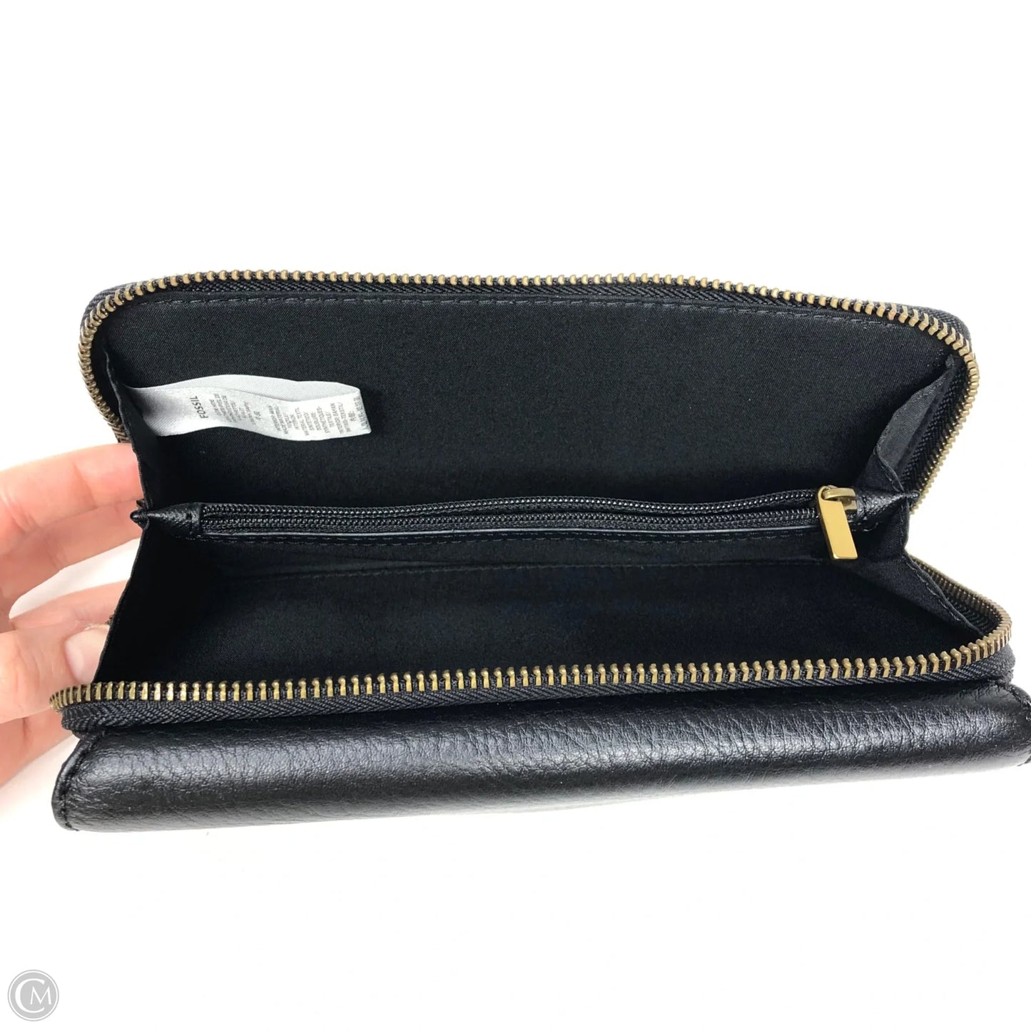 Wallet Leather By Fossil, Size: Large