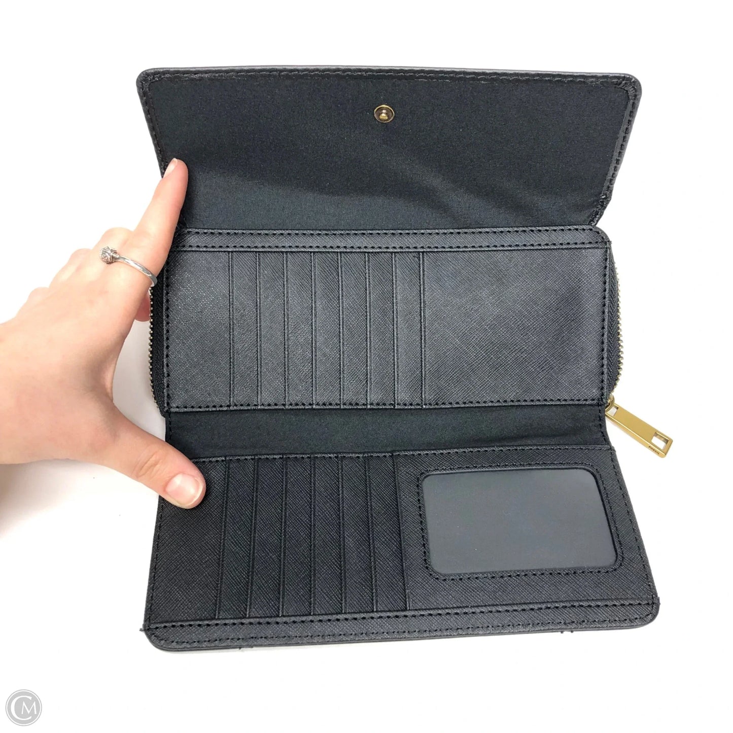 Wallet Leather By Fossil, Size: Large