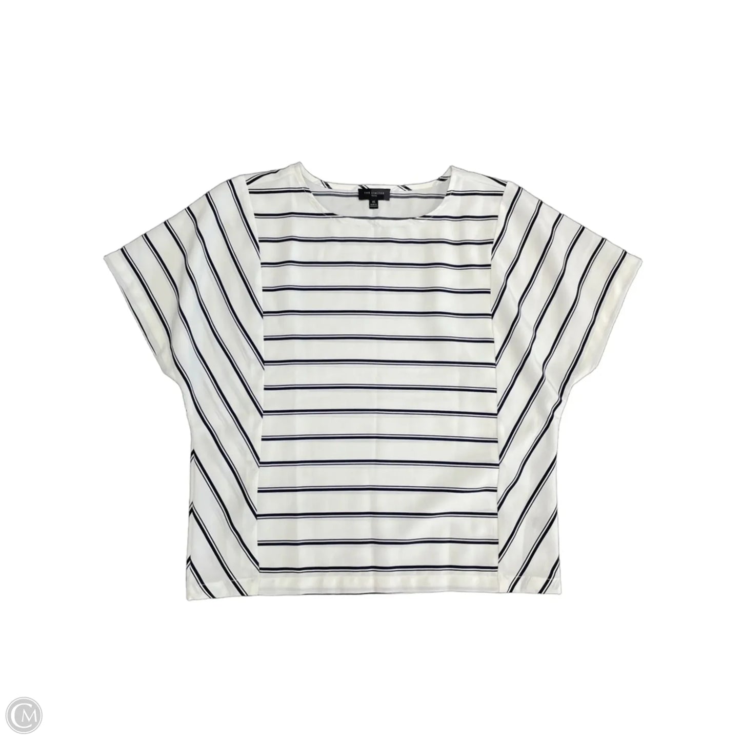 Top Short Sleeve By Limited In Blue & White, Size: Xs