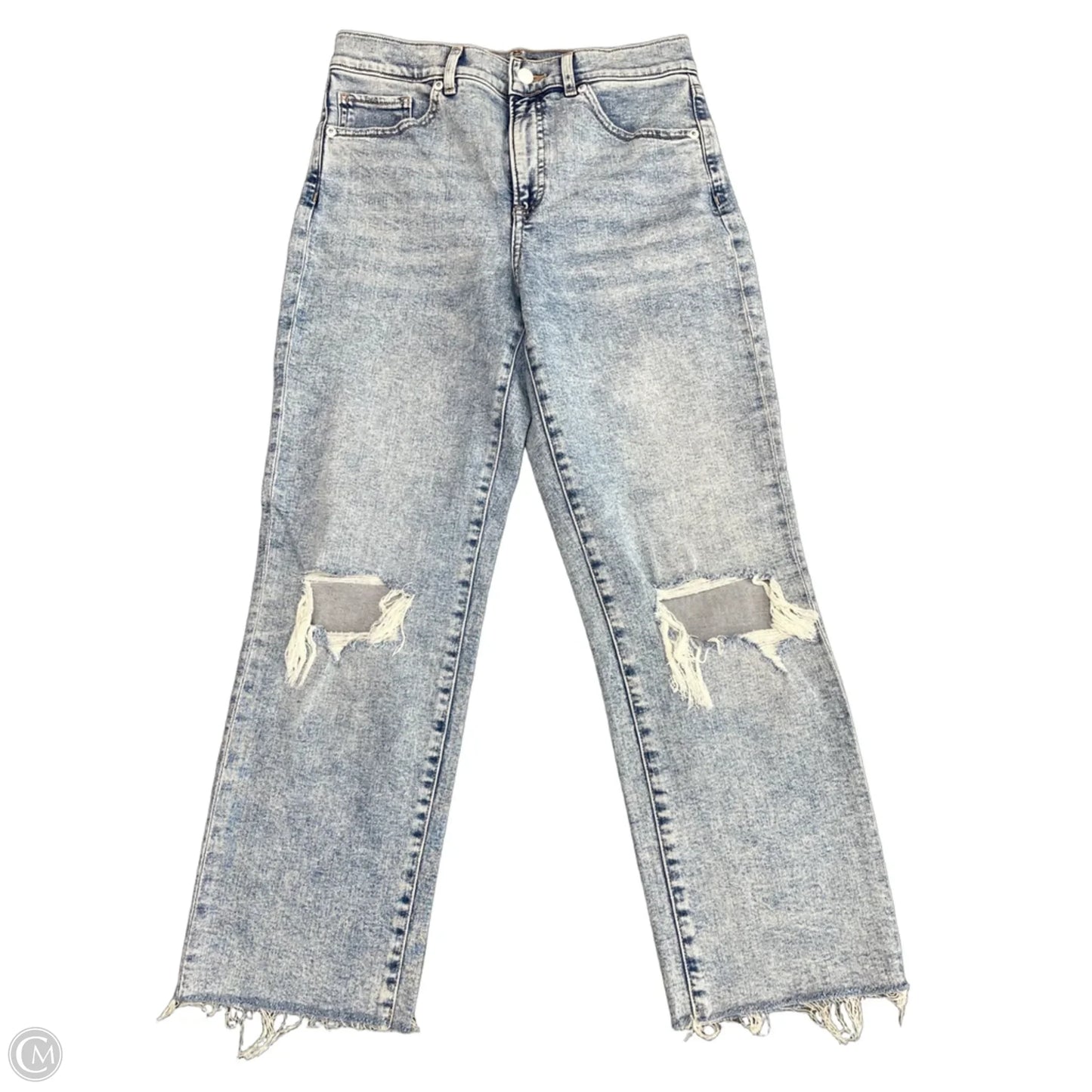 Jeans Straight By Express In Blue Denim, Size: 6