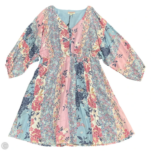 Dress Casual Short By Andree By Unit In Blue & Pink, Size: L