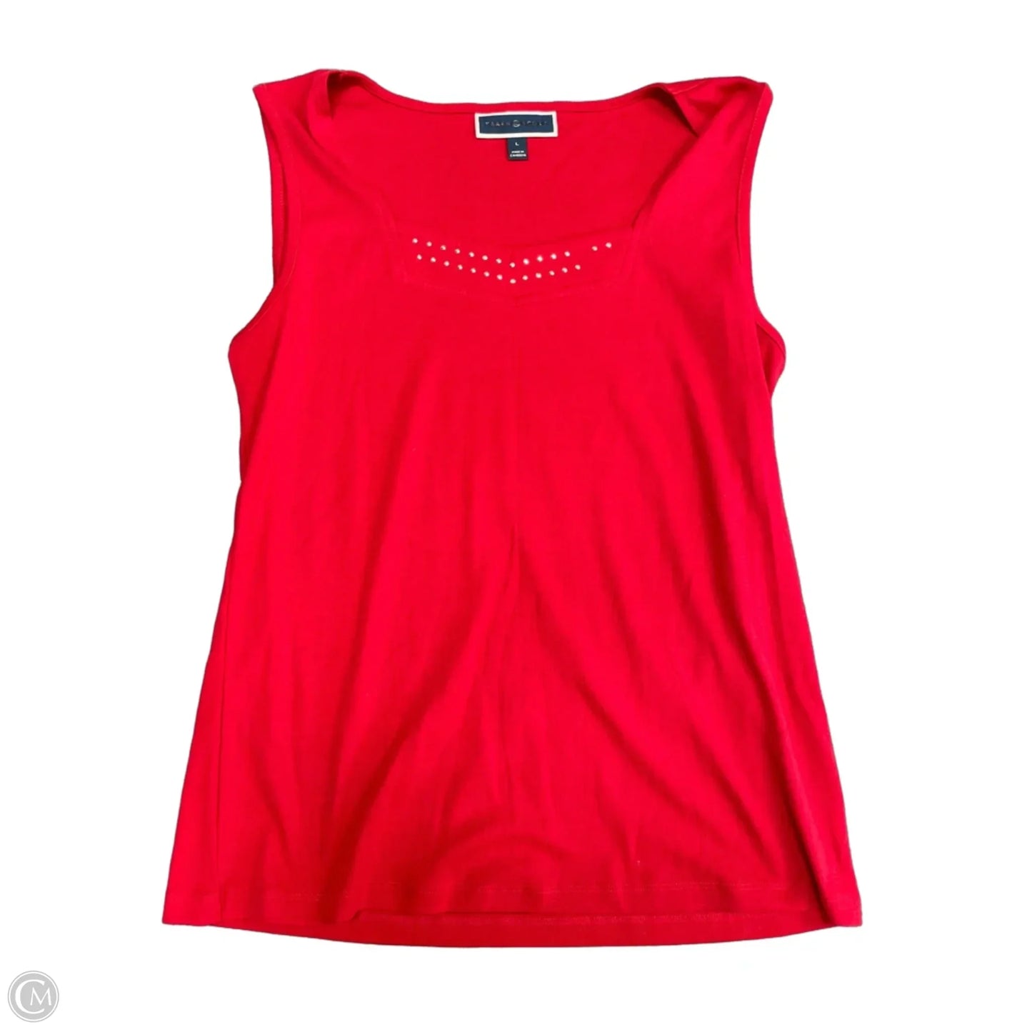 Top Sleeveless Basic By Karen Scott In Red, Size: L