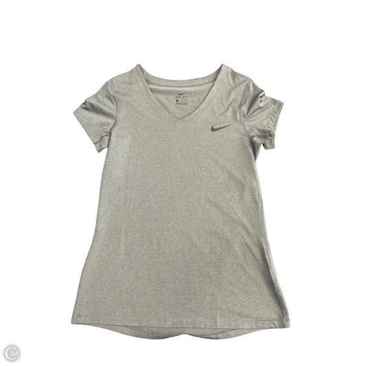 Athletic Top Short Sleeve By Nike Apparel In Grey, Size: L