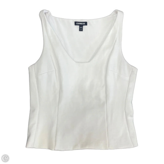 Top Sleeveless By Express In White, Size: M