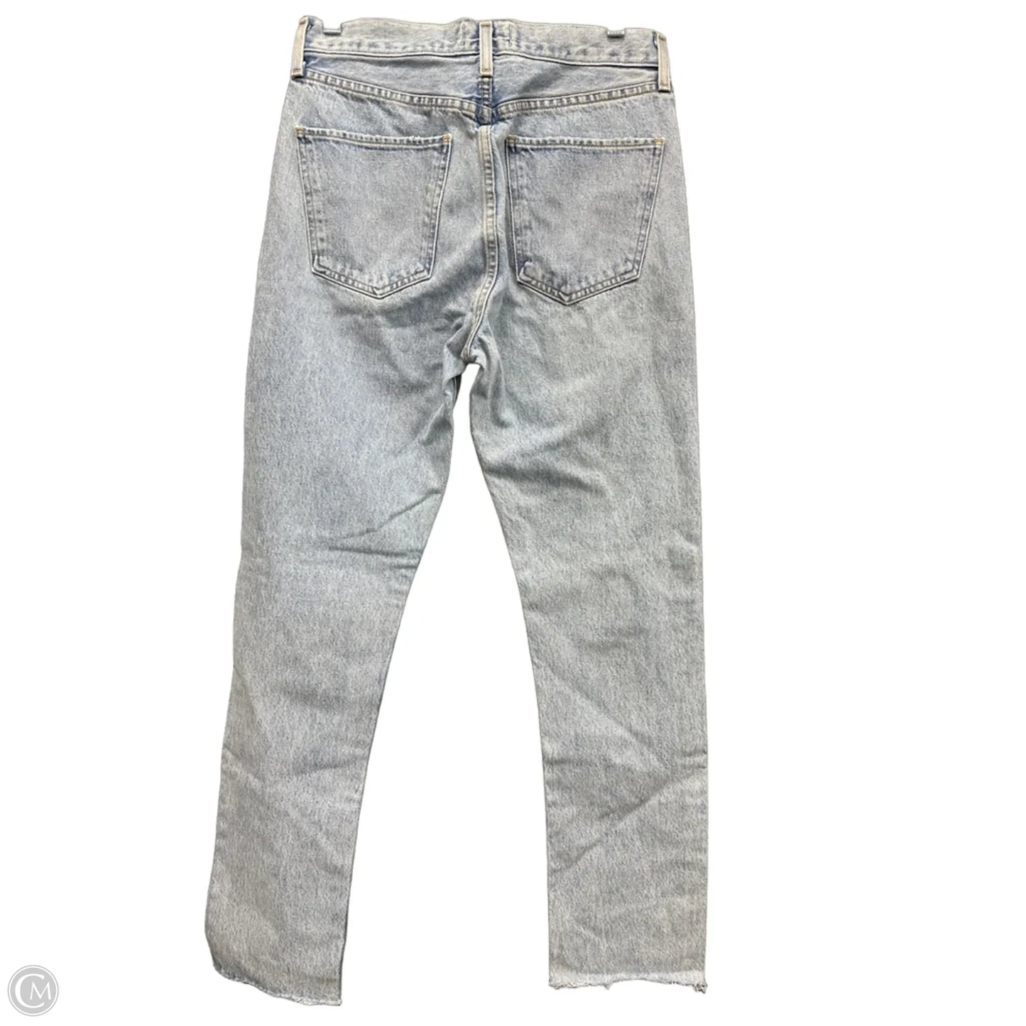 Jeans Straight By Agolde In Blue Denim, Size: 4