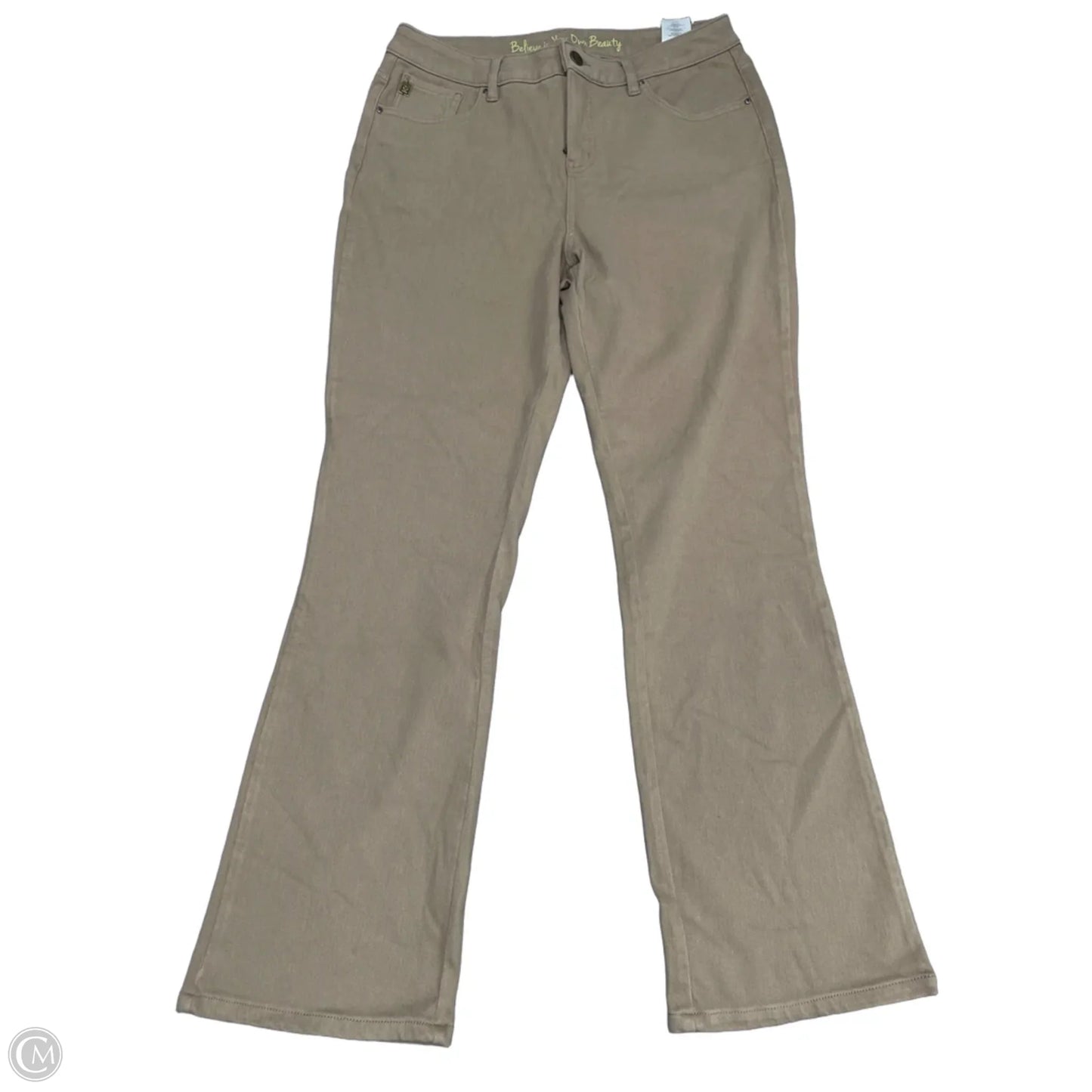 Jeans Straight By Belle By Kim Gravel In Beige, Size: 12