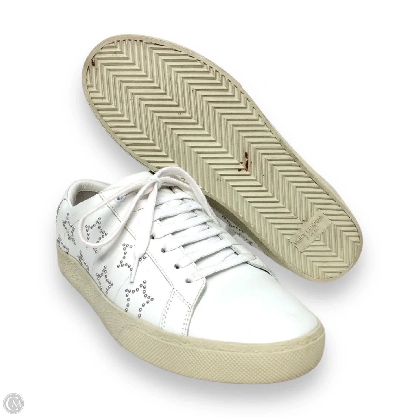 Shoes Luxury Designer By Yves Saint Laurent In White, Size: 10