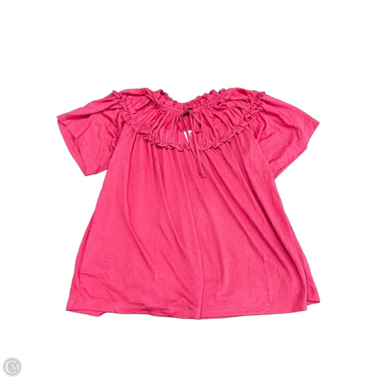 Top Short Sleeve By Ann Taylor In Pink, Size: Xs