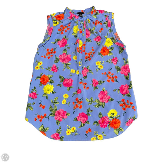 Top Sleeveless By Ann Taylor In Blue & Red, Size: S