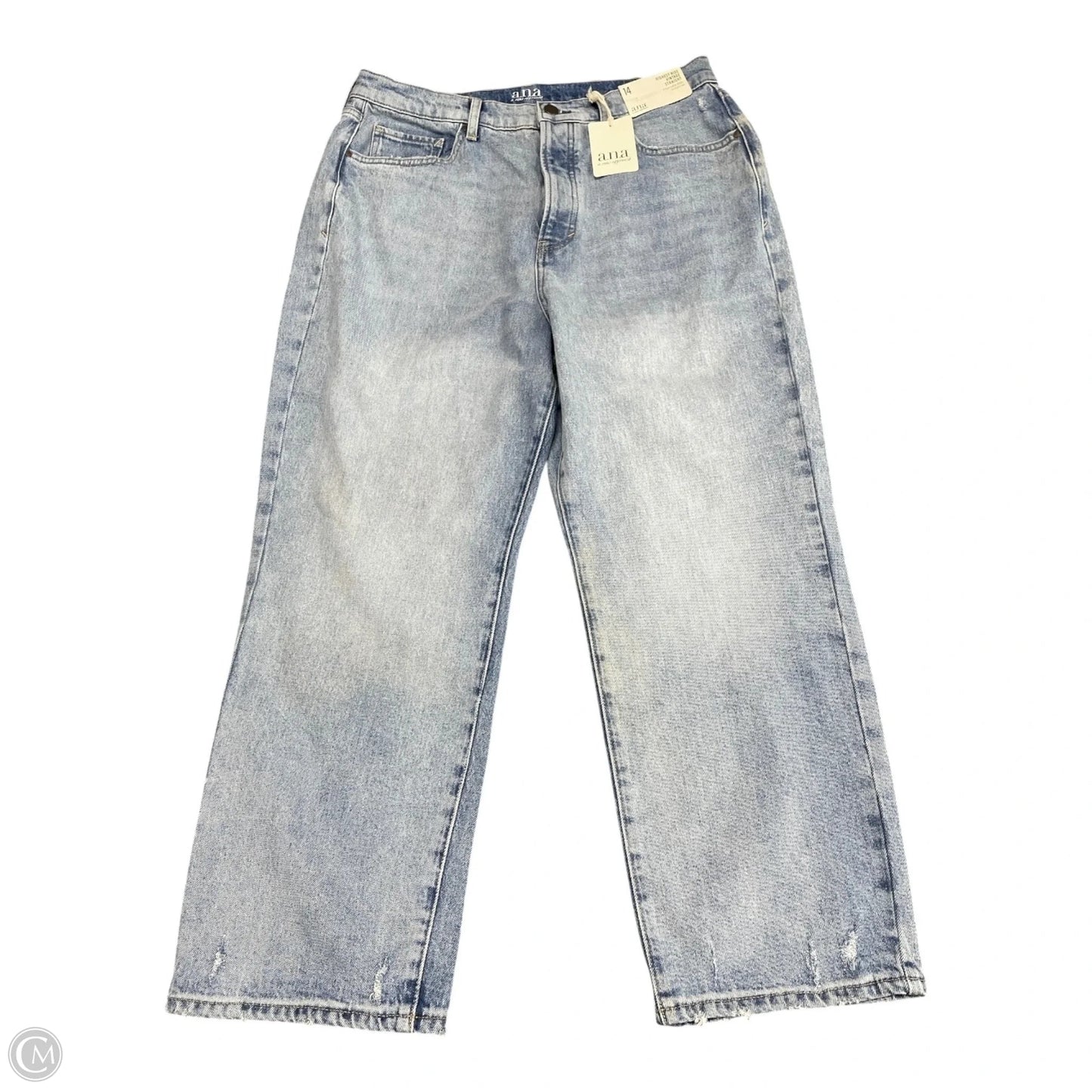 Jeans Straight By Ana In Blue Denim, Size: 14