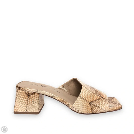 Sandals Heels Block By Katy Perry In Cream, Size: 11