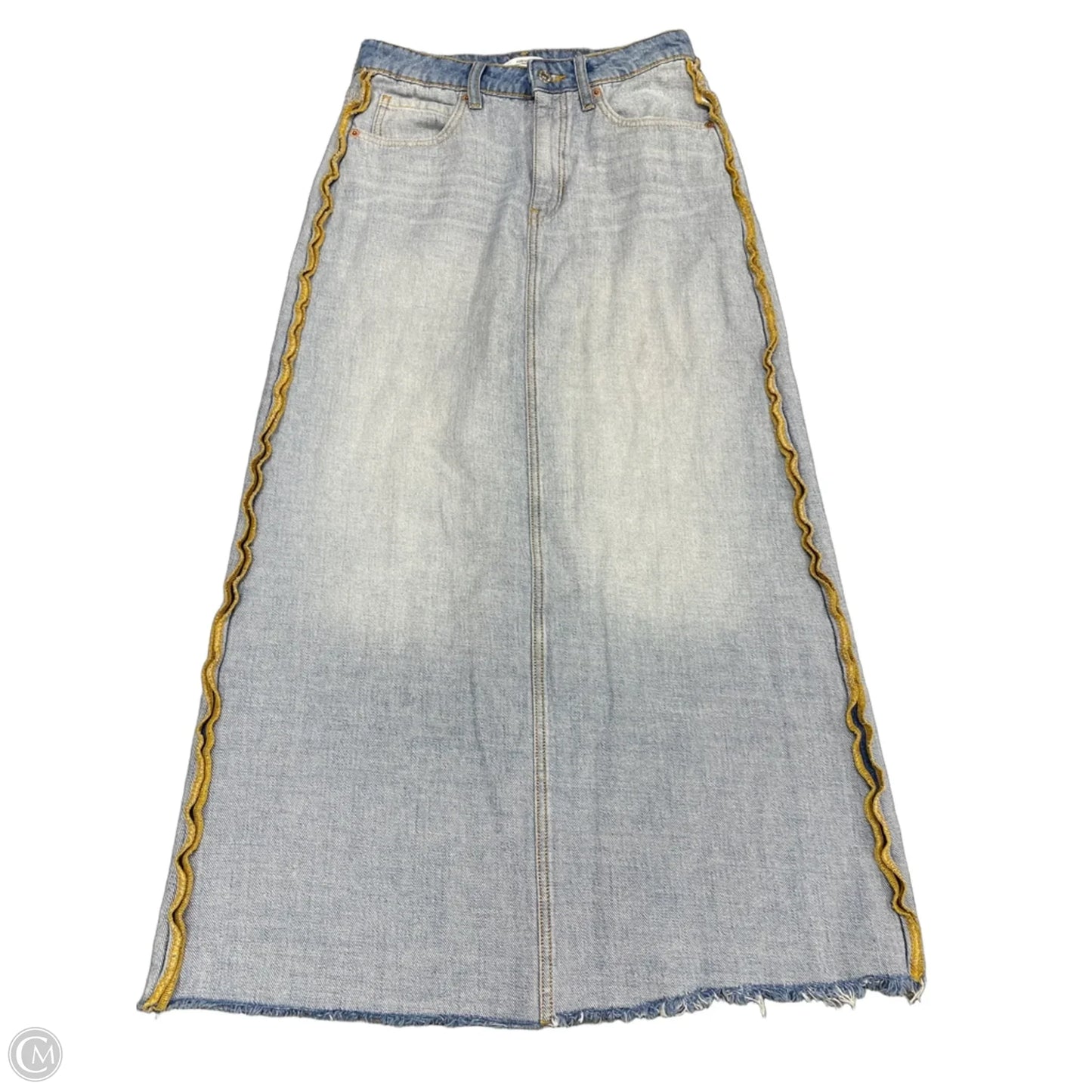 Skirt Midi By Forever 21 In Blue Denim, Size: M