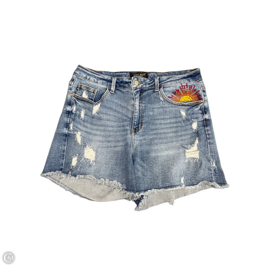 Shorts By Judy Blue In Blue Denim, Size: Xl