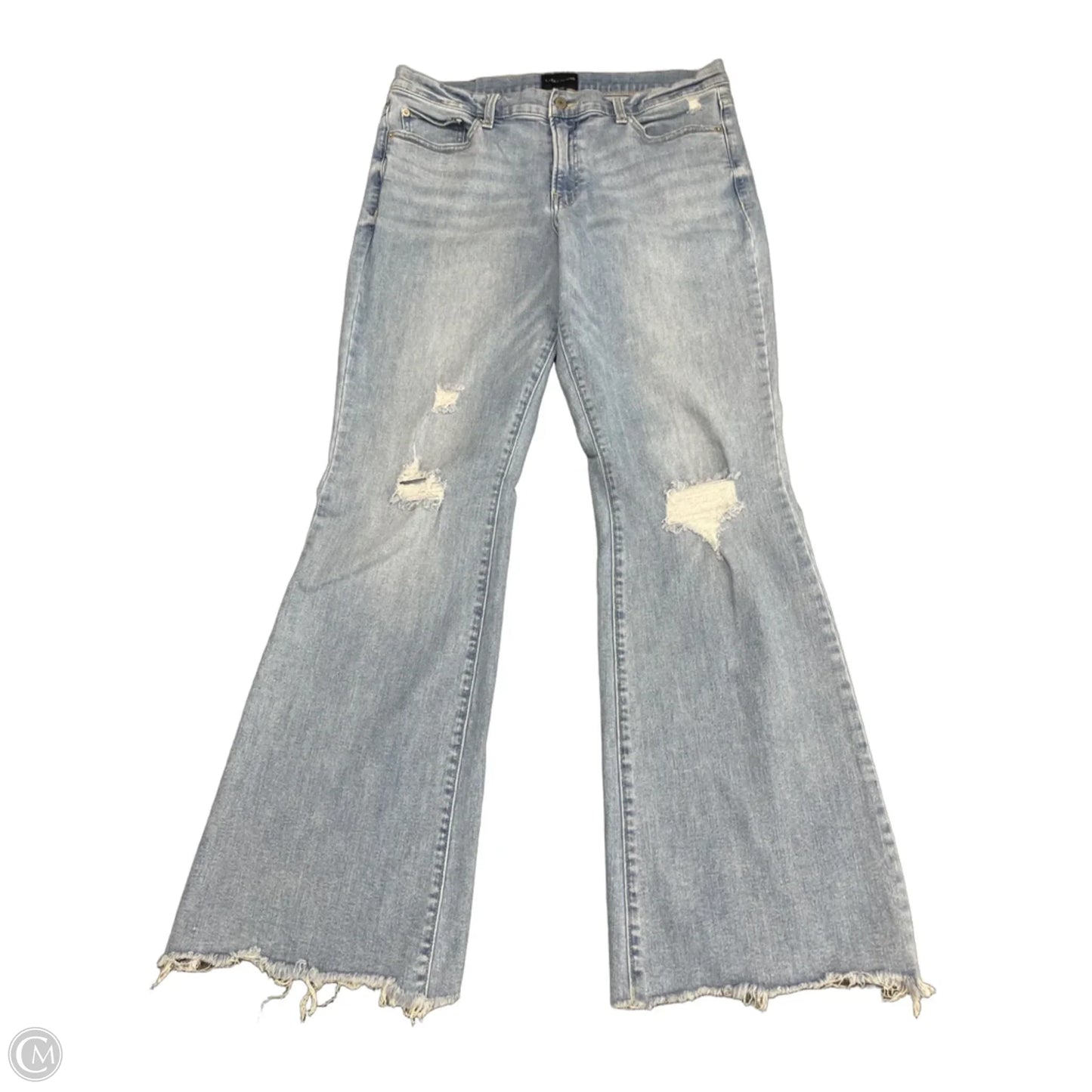 Jeans Flared By Lucky Brand In Blue Denim, Size: 16