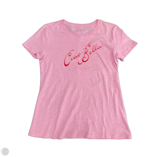 Top Short Sleeve Basic By Lc Lauren Conrad In Pink, Size: S