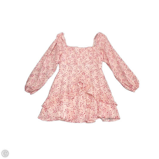 Dress Casual Short By Blue Rain In Pink & Red, Size: L