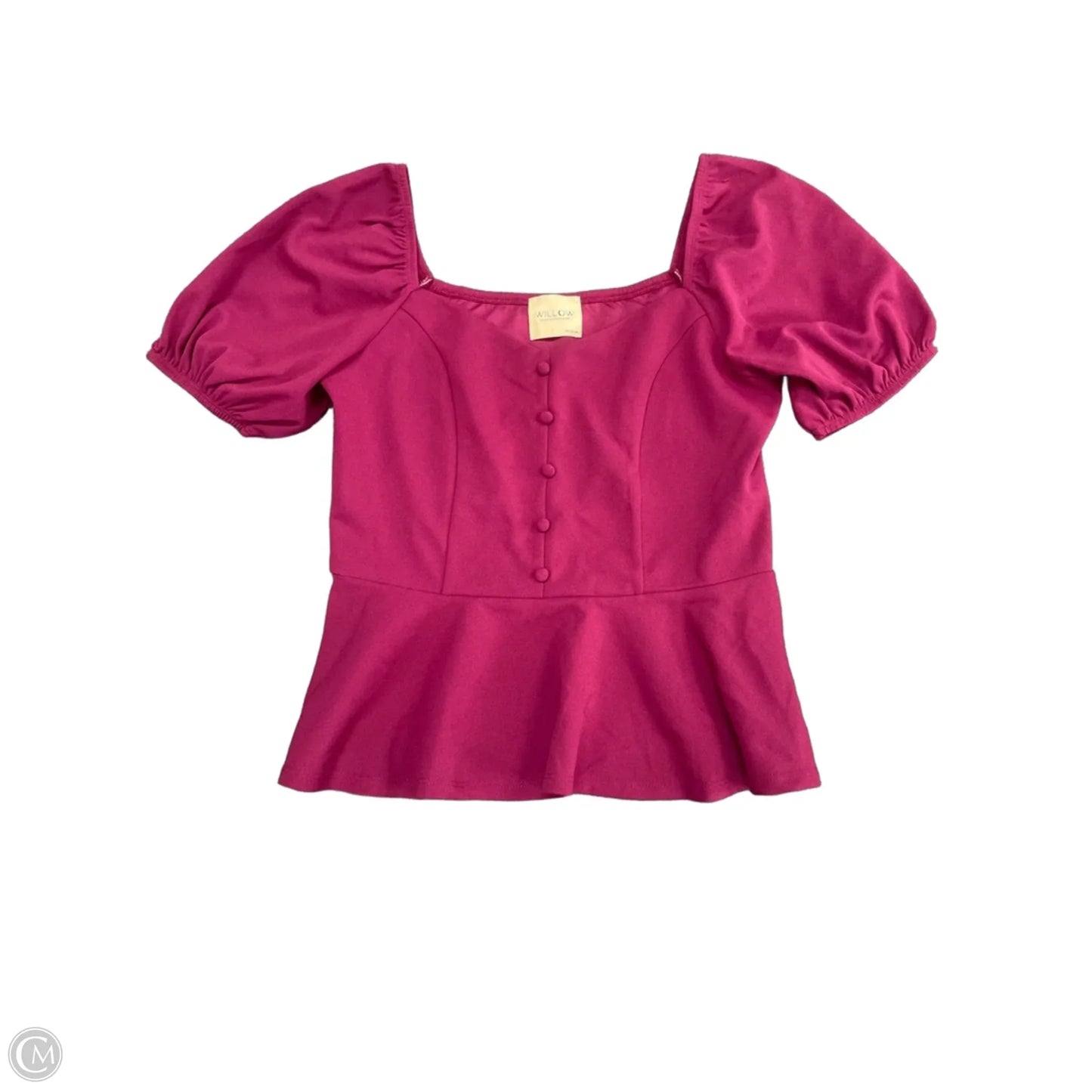 Top Short Sleeve By Cme In Purple, Size: M