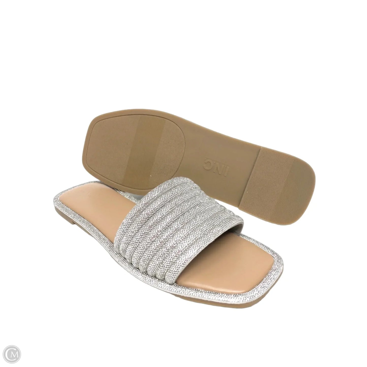 Sandals Flats By Inc In Silver, Size: 9