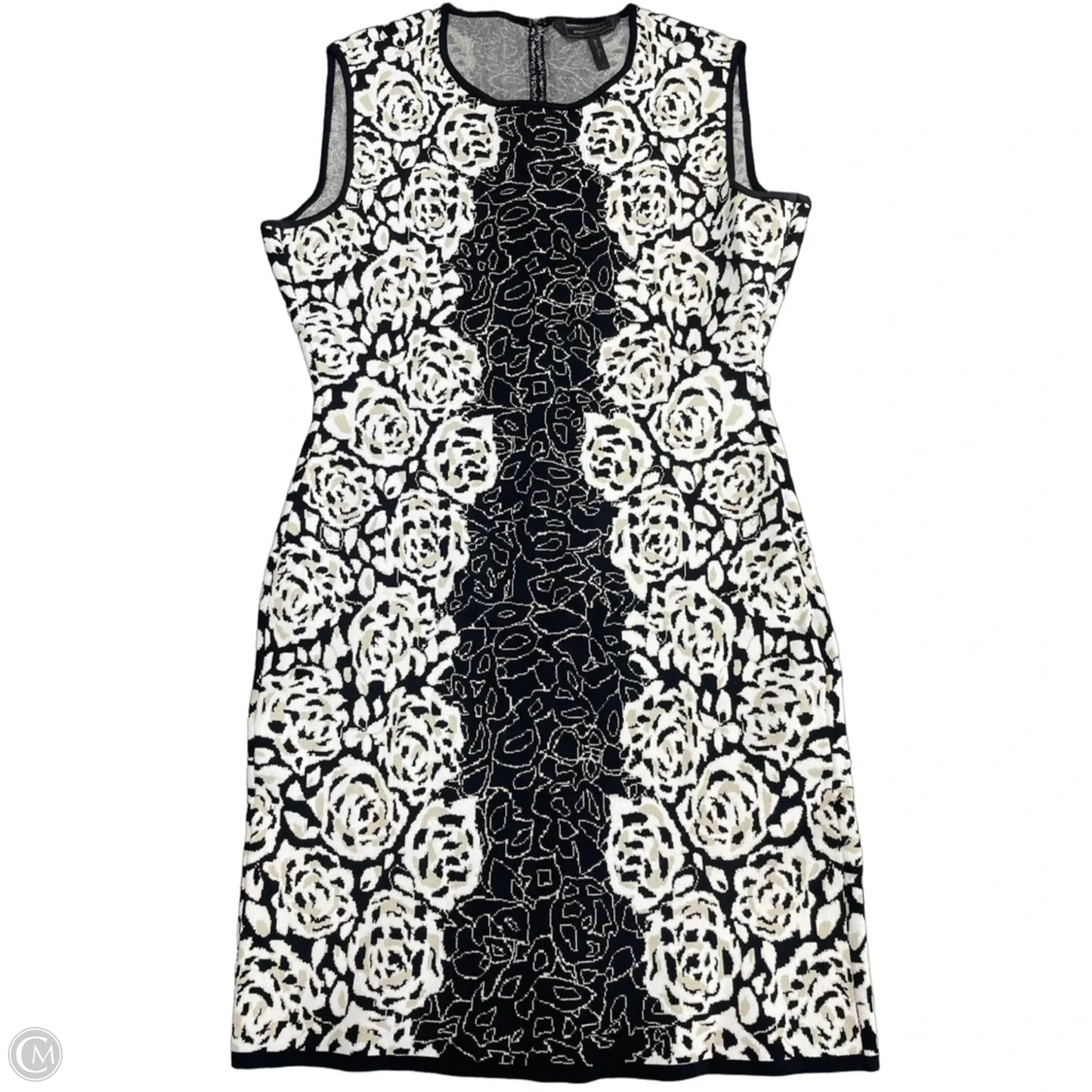 Dress Casual Short By Bcbgmaxazria In Black & Cream, Size: L