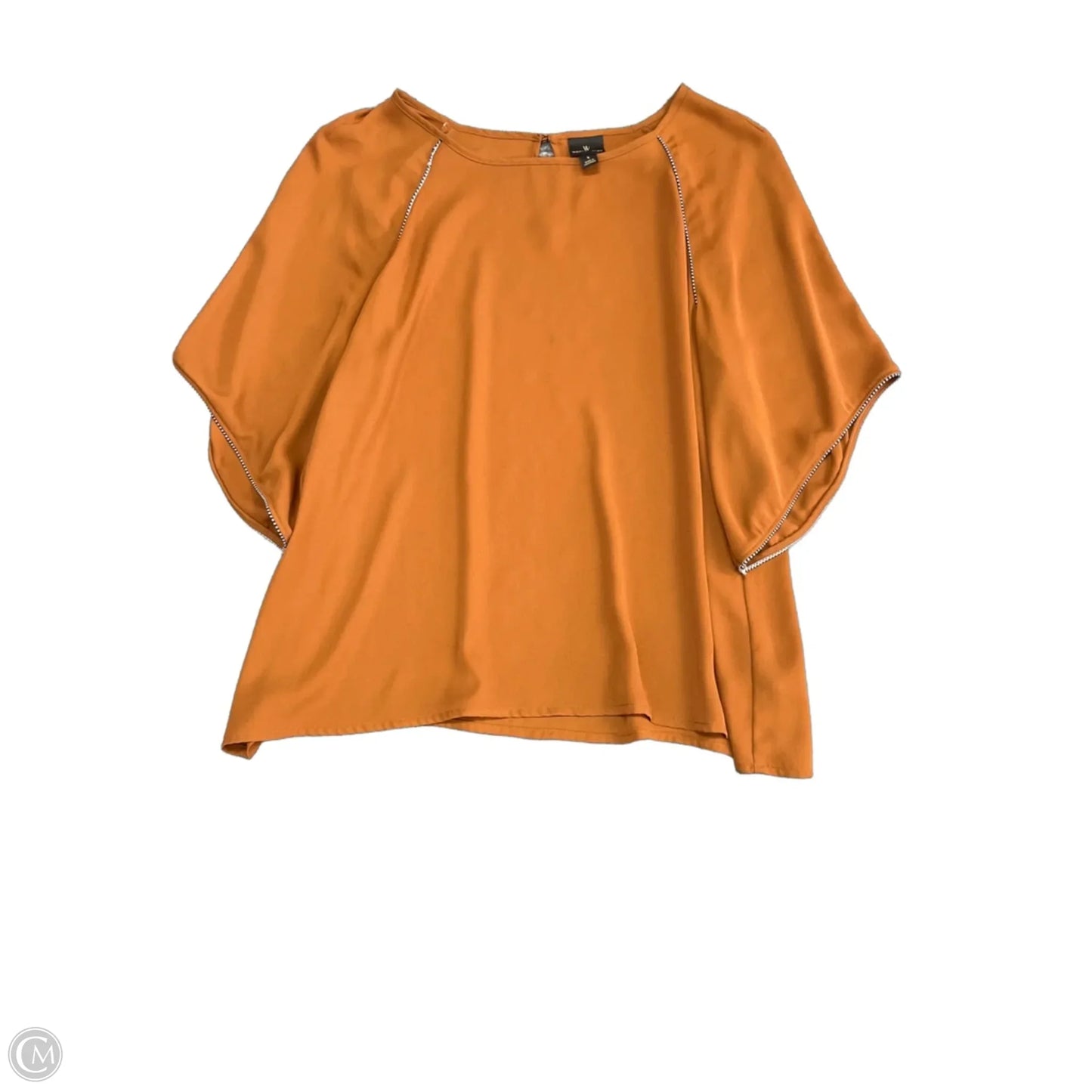 Top Short Sleeve By Worthington In Brown, Size: L