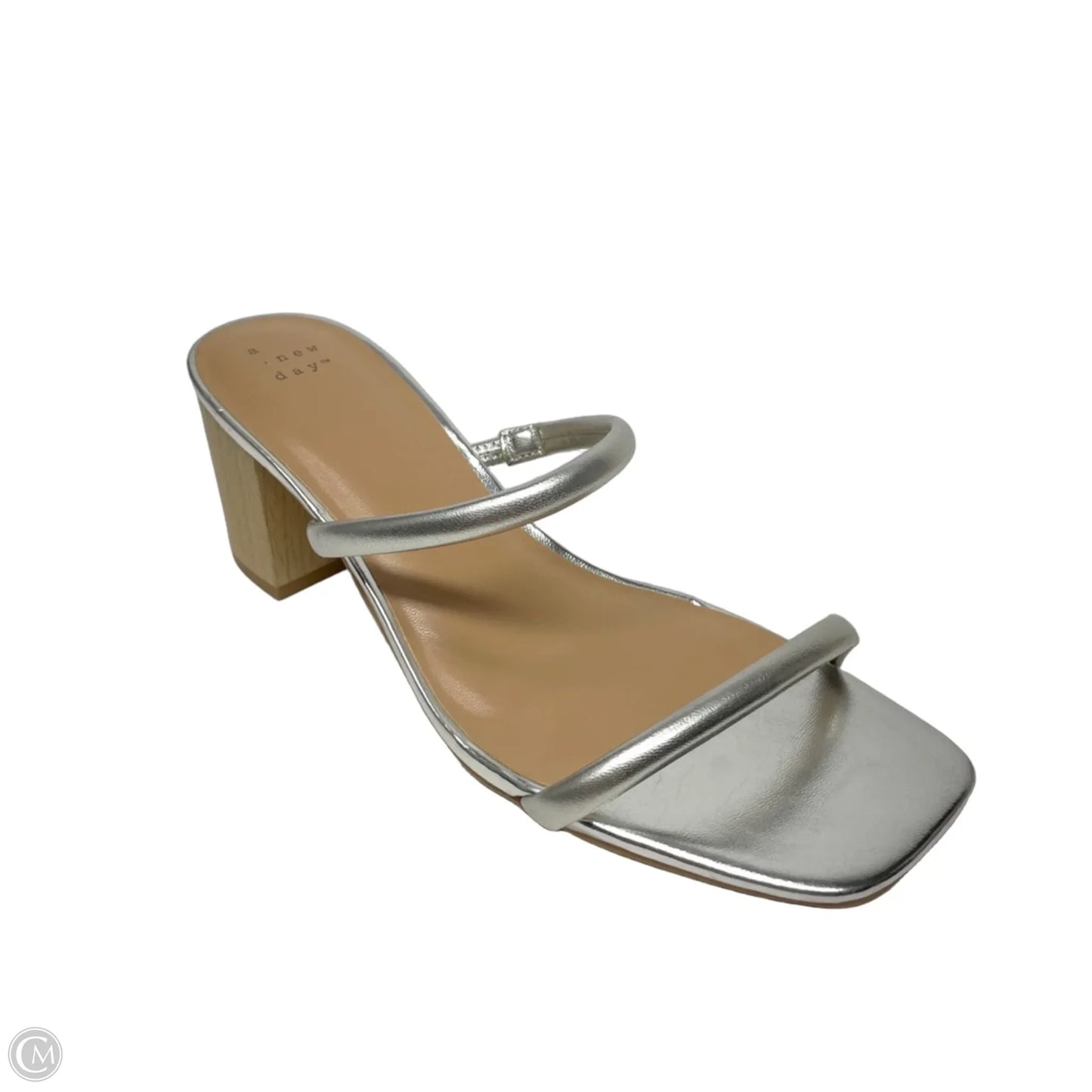 Sandals Heels Block By A New Day In Silver, Size: 9