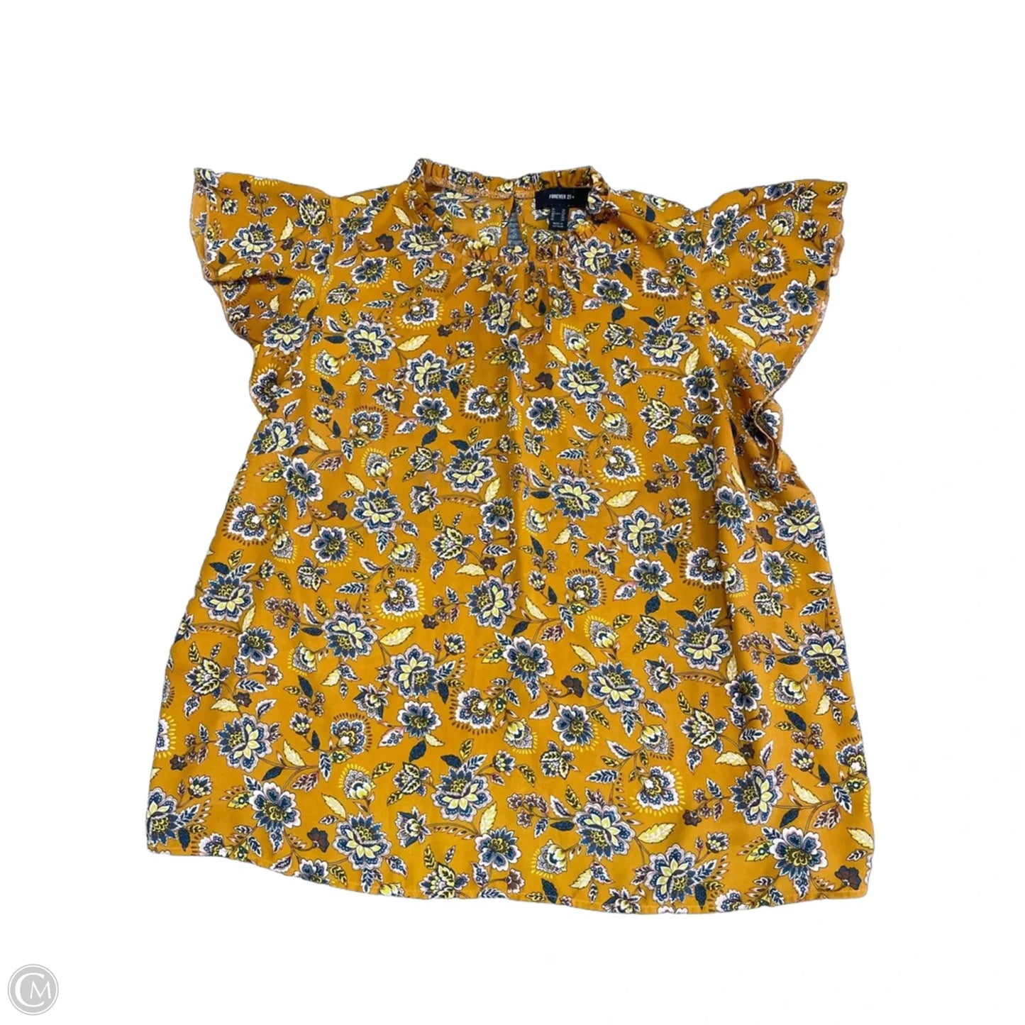 Top Short Sleeve By Forever 21 In Orange, Size: 3x