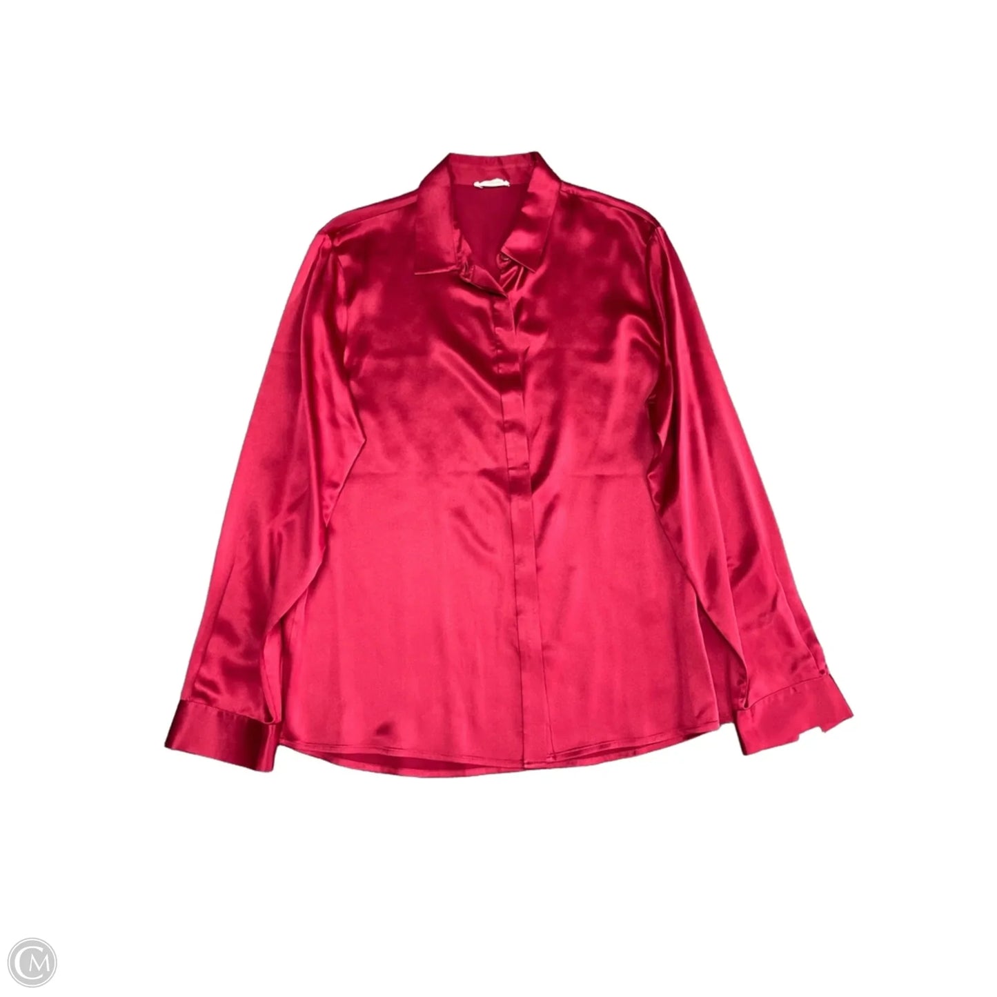 Blouse Long Sleeve By Cmb In Maroon, Size: L