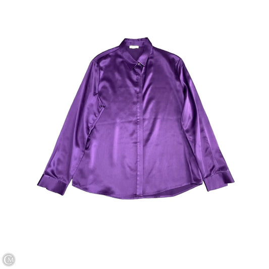 Blouse Long Sleeve By Cmb In Purple, Size: L
