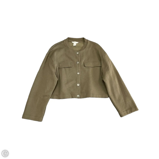 Jacket Shirt By H&m In Green, Size: L
