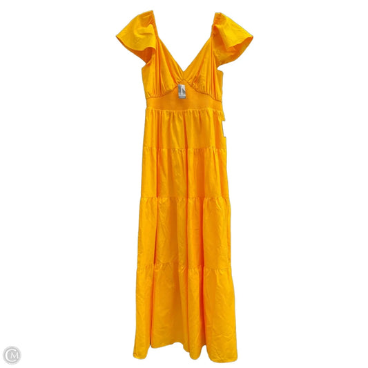Dress Casual Midi By Express In Orange, Size: L