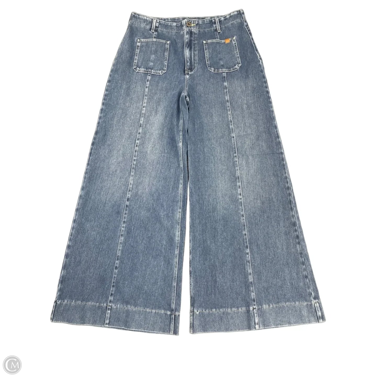 Pants Wide Leg By Halara In Blue Denim, Size: L