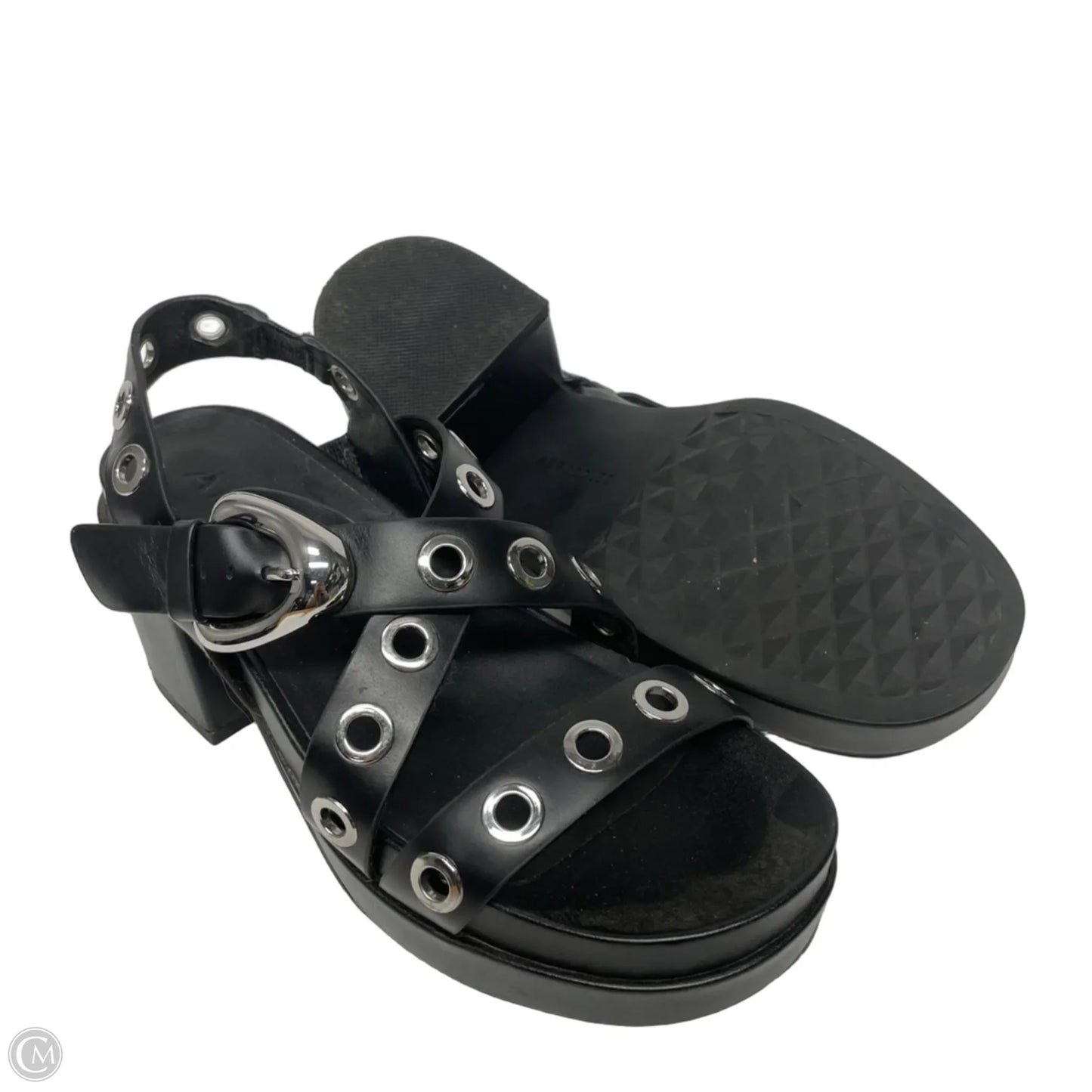 Sandals Heels Block By Aerosoles In Black, Size: 8