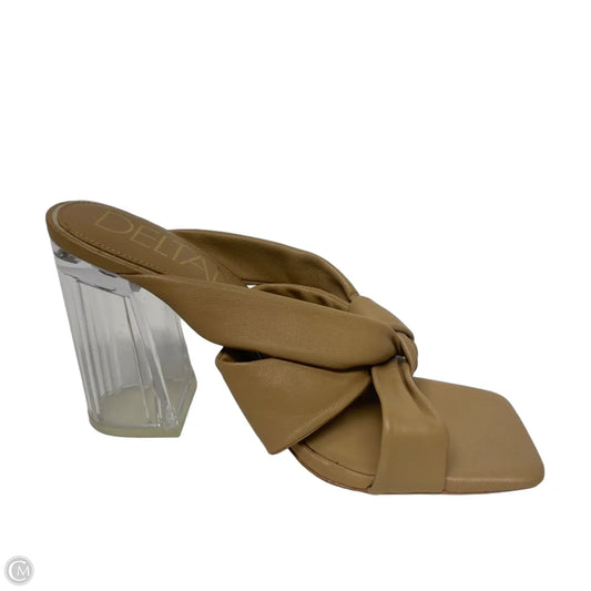 Sandals Heels Block By Cmc In Brown, Size: 8