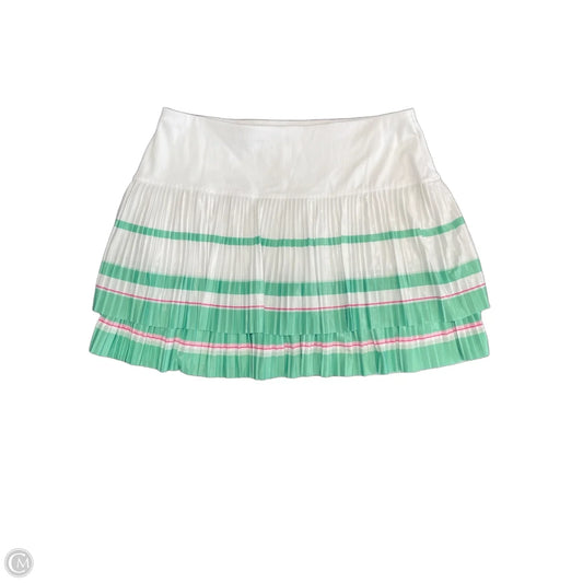 Athletic Skort By Lucky In Love In Green & White, Size: M