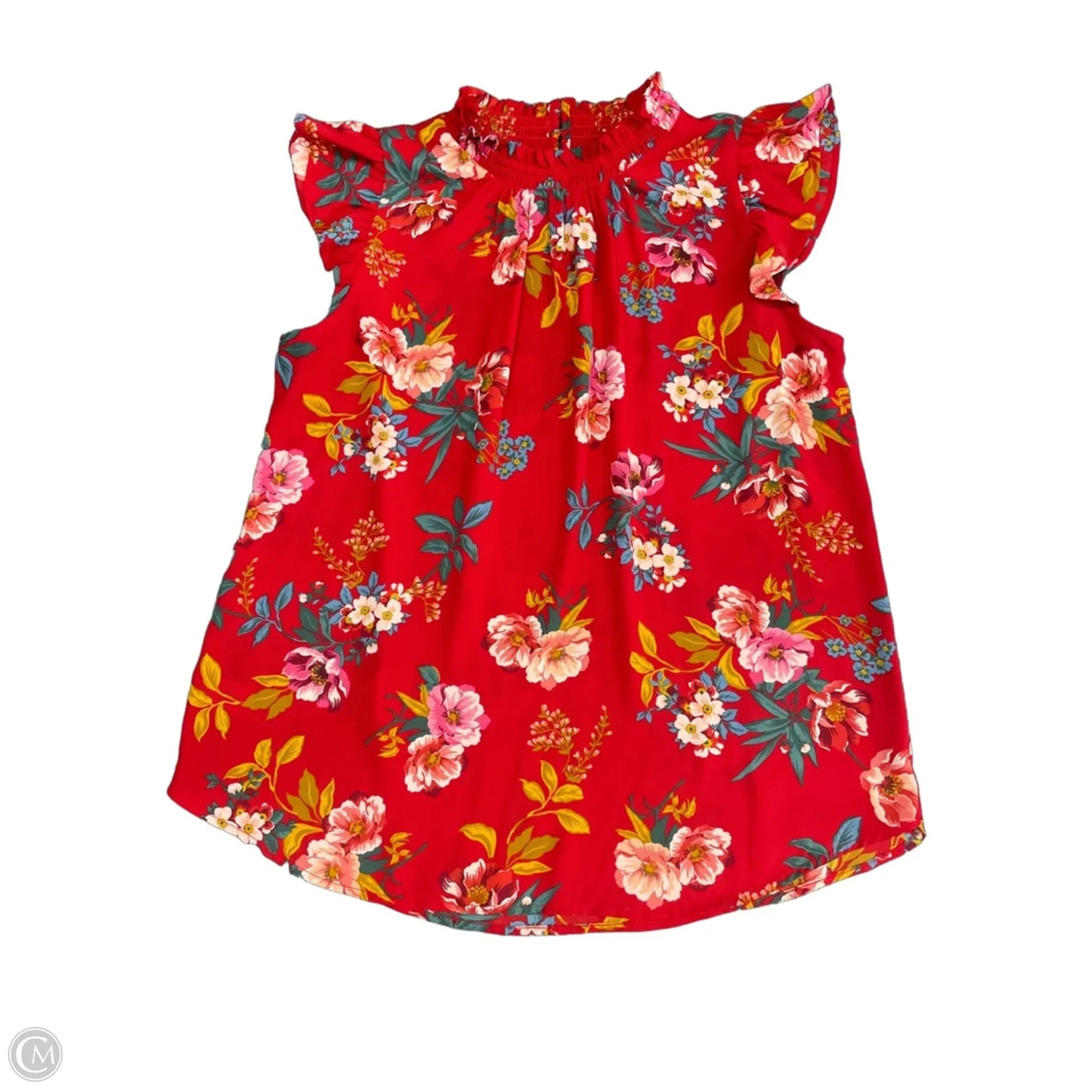 Top Short Sleeve By Loft In Red, Size: M