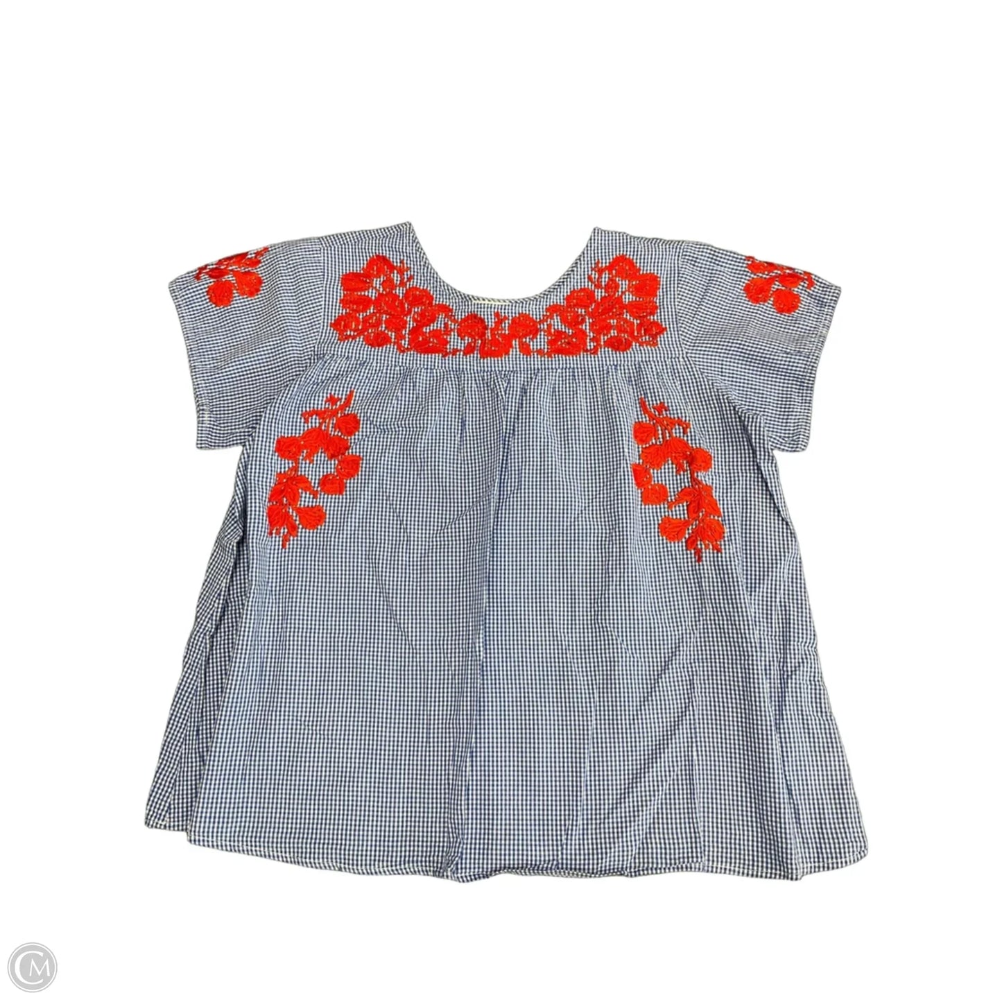 Top Short Sleeve By See And Be Seen In Blue & White, Size: M
