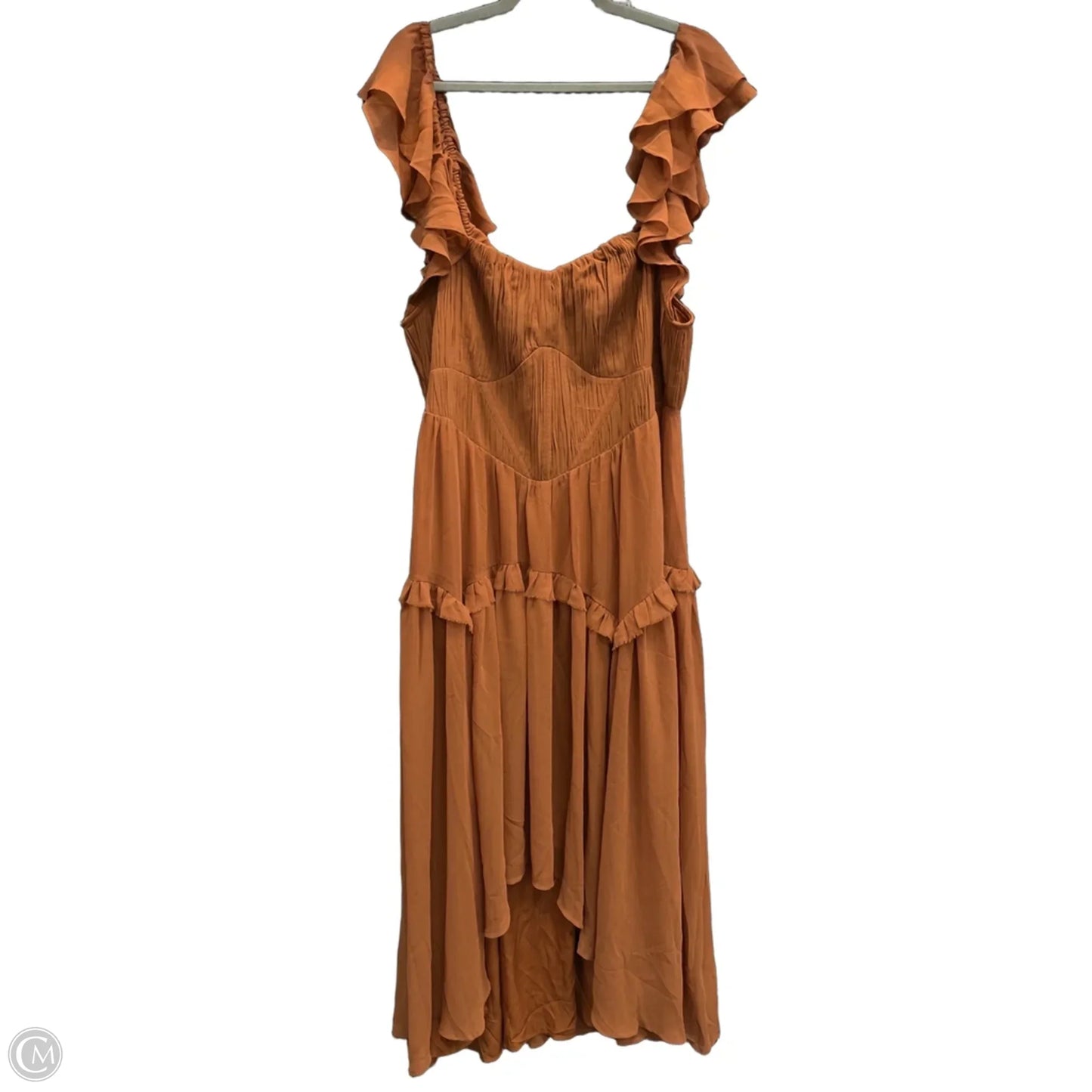 Dress Casual Midi By Asos In Orange, Size: 16