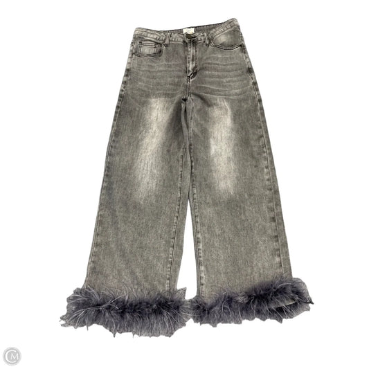 Jeans Cropped By Easel In Black Denim, Size: M