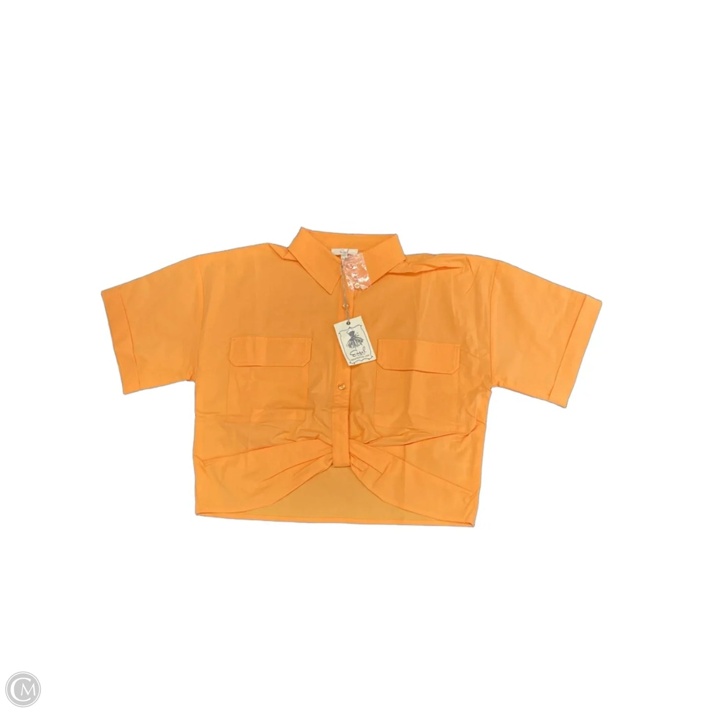 Top Short Sleeve By Easel In Orange, Size: S