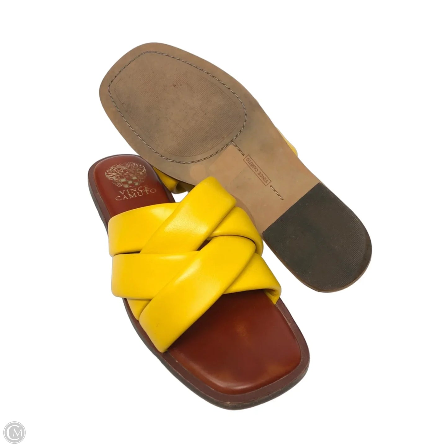 Sandals Flats By Vince Camuto In Yellow, Size: 6.5