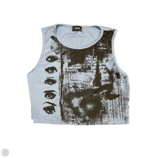 Top Sleeveless By Cider In Blue, Size: 4x