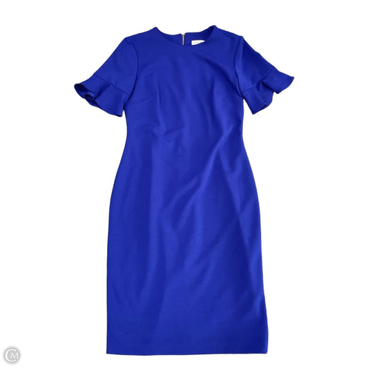 Dress Work By Calvin Klein In Blue, Size: 4