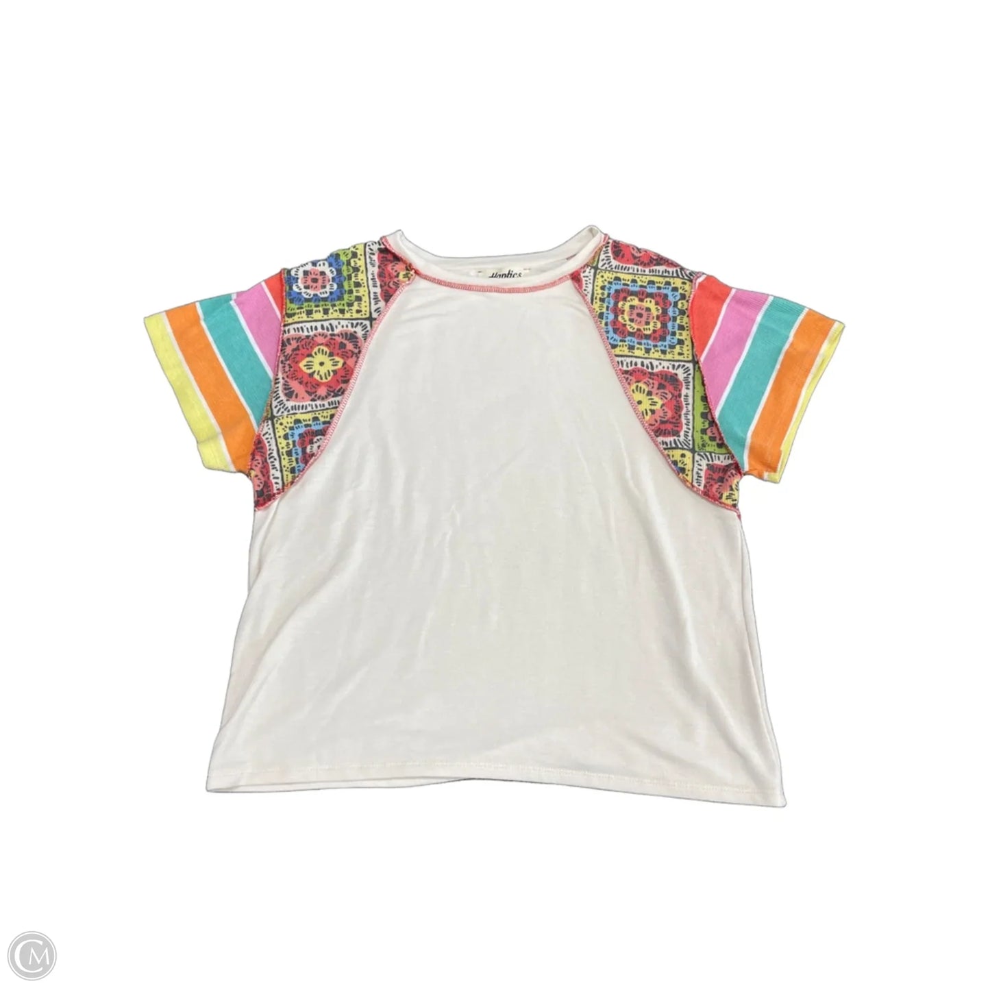 Top Short Sleeve By Haptics In Cream, Size: S